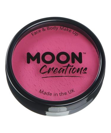 Moon Creations Pro Face & Body Makeup | Dark Pink | 36g | Professional Colour Paint Cake Pots for Face Painting | Face Paint For Kids Adults Fancy Dress Festivals Halloween