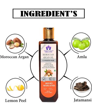 Blessfull Healing Organic Moroccan Argan Oil Natural Hair Conditioner 300 ml (Packing May Vary) 300 ml (Pack of 1) - Buy Online on GoSupps.com