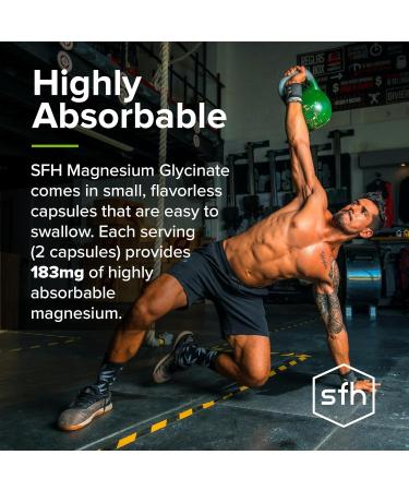 SFH Magnesium Glycinate 183mg - Highly Absorbable for Relaxation Sleep & Recovery Gentle on Stomach Easy-to-Swallow Capsules 45-Day Supply - Buy Online on GoSupps.com
