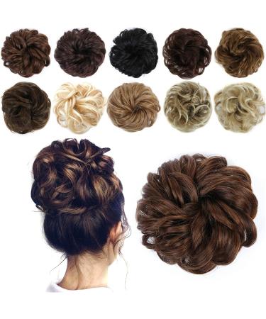 Messy Bun Hair Piece for Women 1PCS Tousled Updo Scrunchie Synthetic Messy Hair Bun Hair Piece Hair Extension Thick Wavy Ponytail Chignon Hairpieces for Women Girls Fake Hair Accessories for Women 8 - Buy Online on GoSupps.com