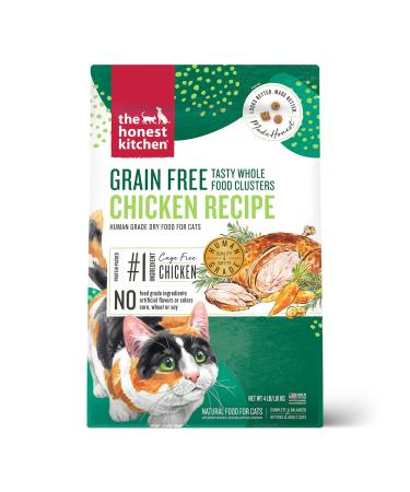 The Honest Kitchen Whole Food Clusters Grain Free Chicken Dry Cat Food 4 Pound (Pack of 1)
