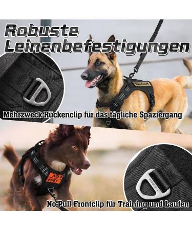 Rabbitgoo Small Dog Harness - Adjustable Tactical Harness with Metal Buckles Anti-Train Design Durable & Wear-Resistant for Hiking (S Black) - 1 Pack - Buy Online on GoSupps.com