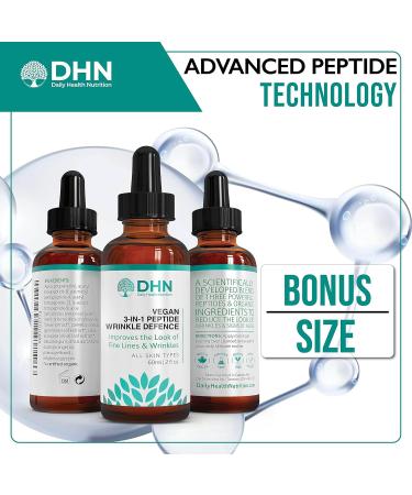 Vegan Triple Peptide Wrinkle Defence Serum. Formulated with 3 Clinically Proven Anti-Aging Peptides: Argireline Matrixyl & Replexium. Made in Canada - Buy Online on GoSupps.com