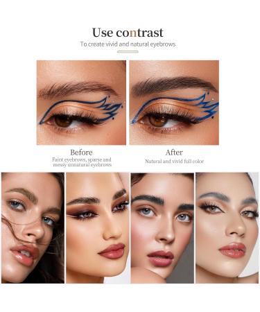 GCVSE Eyebrow Pencil Microblading Eyebrow Pencil with 4 Micro-Fork Tips Long-Lasting Brow Waterproof Smudgeproof Brow Pen - Easy Creation of Natural Looking Defined Eyebrows (Black) - Buy Online on GoSupps.com
