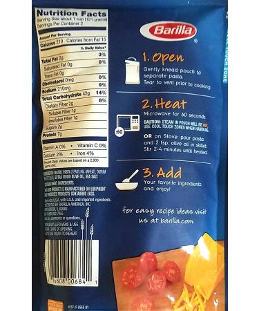 Barilla Fully Cooked Ready Pasta Variety 4 Pack - Rotini, Penne, Elbows, Gemelli - 8.5 Ounces (Pack of 4) - Buy Online on GoSupps.com