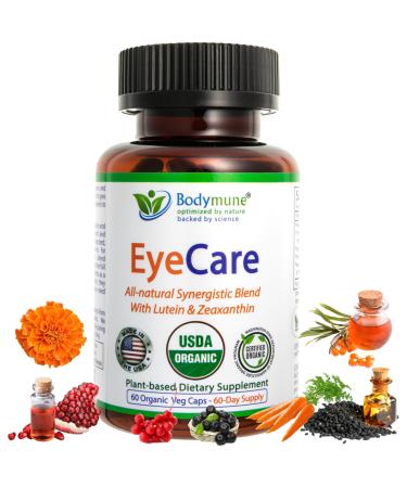 Advanced EyeCare | USDA Organic Eye Health Supplement with Lutein & Zeaxanthin | Maqui Goji & Sea Buckthorn Extracts | 60-Day Supply | Vegan Non-GMO Made in USA 60 Count (Pack of 1)