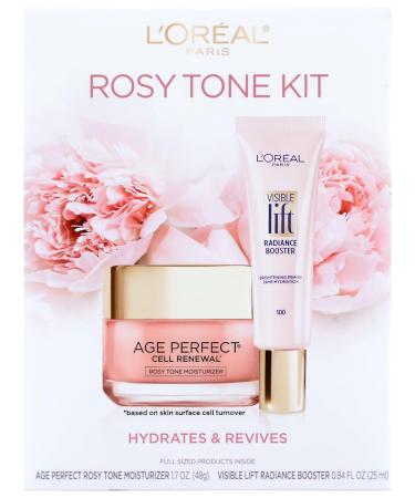 L'Oreal Paris Skin Care Gift Set: Rosy Tone Face Moisturizer & Radiance Booster - 1 Kit - Buy Online on GoSupps.com