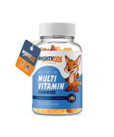 Kids Multivitamin Gummies - Non-GMO Gluten-Free Vegan Multivitamin Gummies w/Vitamin C B3 B5 B6 B12 Zinc 100 Count 1 Pack Fruity Toddler Teen Gummy Vitamins for Kids & Adults 100 Count (Pack of 1)