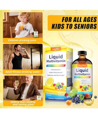 HEALOADING Nutritious Liquid Multivitamin for Women:Liquid Multi Vitamin with Amino Acids Zinc Selenium Mixed Fruit Flavor - Convenient Daily Nutrient Supplement - Buy Online on GoSupps.com