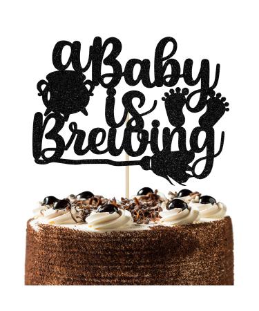 A Baby is Brewing Cake Topper Halloween Theme Baby Shower Gender Reveal Party Decorations