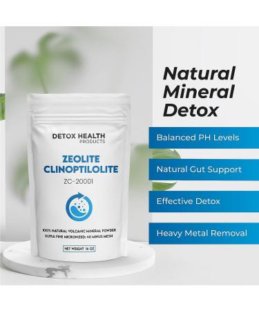 Zeolite Clinoptilolite Powder - Ultra FINE Less-Than 2m - 95% Clinoptilolite - 3X Activated - Natural Mineral Dust - 16 oz - Buy Online on GoSupps.com