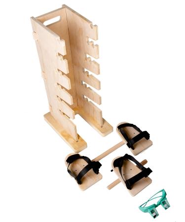 Pain Free-Posture Multi-Positioning TOWER & Healing Aqua Prism Glasses (Includes Single & Double Pedal)-Intended for Egoscue Exercises-Hip flexor releaser-Neck Hip Lower Back Knee & Ankle Pain Reducer