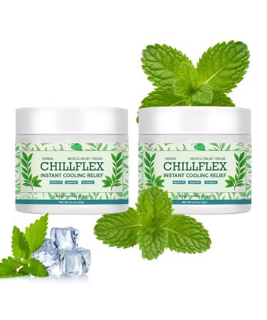 SQZRAN CHILLFLEX Menthol Soothing Cream Joint Activities Throughout The Body Cooling Soothing Ointment for Muscle Head Neck Hands and Feet 3.5oz (2pack)