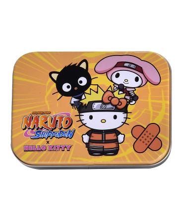 Naruto children's plaster licensed product - metal box - 24 plaster - beautiful design plaster storage box for children - suitable for backpack - handbag naruto 1 piece