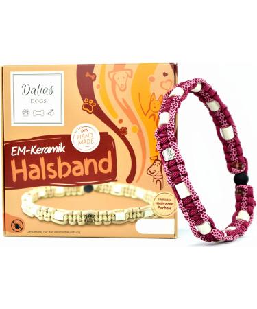 Custom EM Ceramic Collar for Dogs & Cats - Original US Paracord 41-50 cm Raspberry | International Shipping Available - Buy Online on GoSupps.com