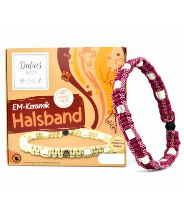 EM ceramic collar for dogs & cats - made to measure EM band original US paracord (51-60 cm raspberry) 51-60 cm raspberry