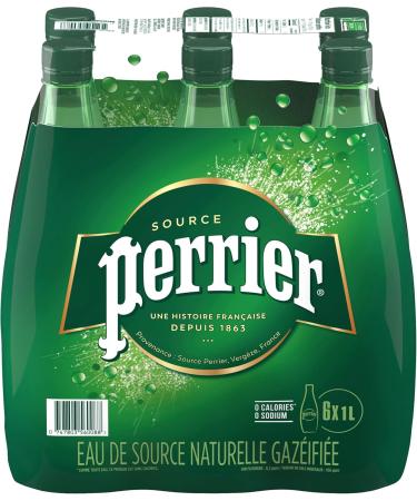 Perrier Carbonated Natural Spring Sparkling Water Original 500mL Plastic Bottle 24 Bottles Total & Carbonated Natural Spring Sparkling Water Original 1L Plastic Bottle 6 Bottles Total - Buy Online on GoSupps.com