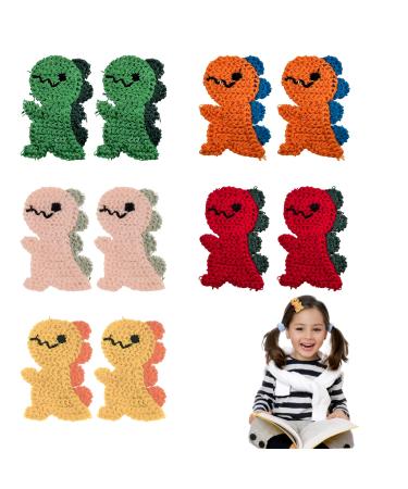 10 Pack Dinosaur Hair Clips Cute Animal Snap Hair Clips Hairpin for Girls Hair Dinosaur Hairstyle Decorating Accessories for Girl and Women Hair (5 Colors)