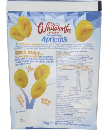 Whitworths Snack on Golden Malatya Apricots 140g - Buy Online on GoSupps.com