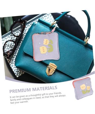 Gleavi Mini Travel Makeup Bags Set - 2 Portable Napkin Holders for Women - Period Pads & Culture Bags - 11.5x11.5x2cm - Buy Online on GoSupps.com