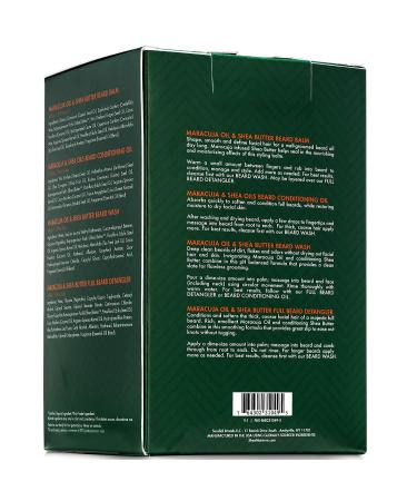 Shea Moisture Beard Kit for Men - Beard Wash, Balm, Oil, Conditioner - Complete Grooming Set with Shea Butter & Maracuja Oil - Gifts for Men, Husband - Natural Ingredients - Buy Online on GoSupps.com