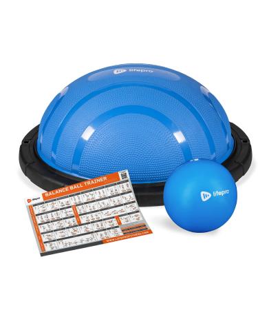 LifePro Half Exercise Ball Trainer - Balance Ball for Exercise - Balance Ball Trainer - Stability Ball for Exercise, Full Body Workout - Half Exercise Ball Balance Trainer for Physical Therapy Blue