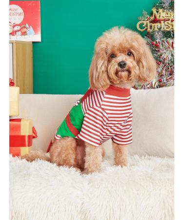 Buy 2Pcs Christmas Dog Eleven Costume | Funny Cosplay Holiday Outfit for Small Dogs | Puppy Xmas Shirt & Party Clothing (Green) - Buy Online on GoSupps.com