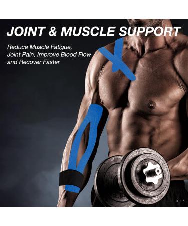 4 Rolls Kinesiology Tape 5cm x 80m Athletic Sport Tap Breathable Elastic Uncut Therapeutic Sports Tape for Sports Muscle Support - Buy Online on GoSupps.com