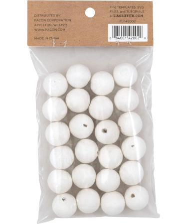 Lia Griffith Cotton Spun Paper Balls  White  20mm  24 Count - Buy Online on GoSupps.com