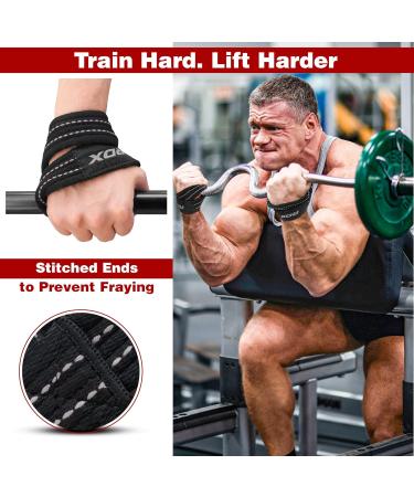 RDX Train Aid Strength Training | Figure 8 Cross Lifting Straps for Weightlifting | Padded Powerlifting Wrist Protection | Deadlift & Pull Up Grip for Men & Women - Black/Gray - Buy Online on GoSupps.com