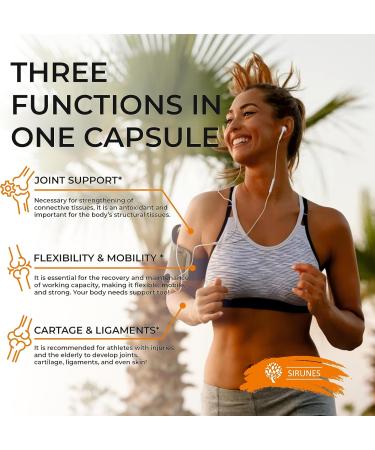 SIRUNES Bovine Collagen Supplements for Men and Women I Hydrolyzed Grass Fed Bovine Collagen Peptides Dietary Supplement for Joint Nerve & Bone Support - Non-GMO Anti-Aging - 100 Capsules - Buy Online on GoSupps.com