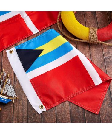 2 Pack Bahamas Courtesy Boat Flags 12x18 Inch - Premium Polyester Bahamian Flags for Vessels - Buy Online on GoSupps.com
