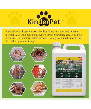 KinderPet Eco Cat Repellent Big Value 5L Refill Stop Cats Anti Fouling Natural Humane Citrus Spray Cat Deterrent Stops Fouling Digging Pooping Peeing Urinating Scratching Refill - Buy Online on GoSupps.com