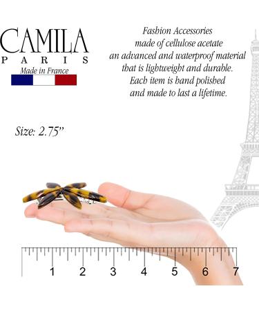 Camila Paris CP2880 Flower Hair Barrette Clip | Tokyo Design | Strong Hold Grip for Women | No Slip & Durable | Stylish Hair Accessory | Made in France - Buy Online on GoSupps.com
