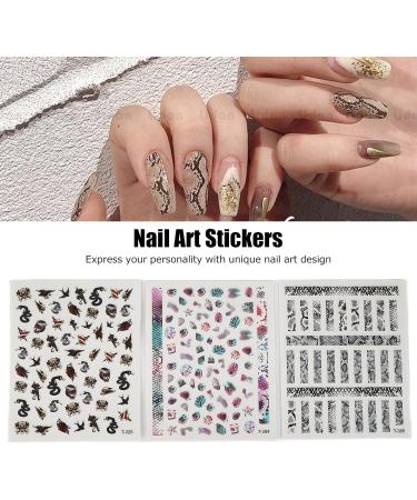 Self Adhesive Snake Nail Sticker 9 Sheets DIY Manicure Decoration Latest Fashionable Snake Nail Art Stickers for Nail Art Lover for DIY Manicure - Buy Online on GoSupps.com