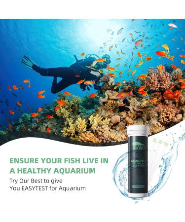 RUNBO Ammonia Test Strips - 50pcs Aquarium Water Testing Kit for Freshwater & Saltwater Fish Pond - Buy Online on GoSupps.com
