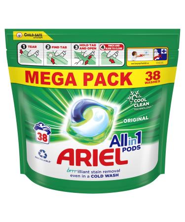 Ariel All-in-1 PODS Washing Liquid Capsules 38 Washes