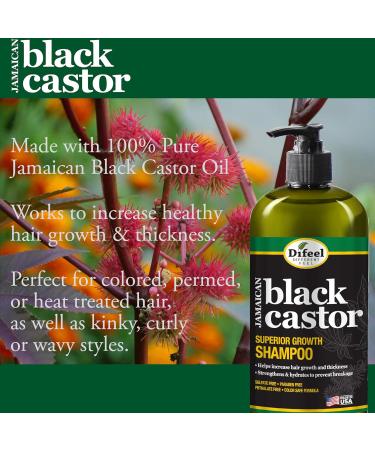 Difeel Superior Growth Jamaican Black Castor Shampoo & Conditioner Gift Set | 12 oz | 2-PC Boxed Set - Nourish & Strengthen Hair - Buy Online on GoSupps.com