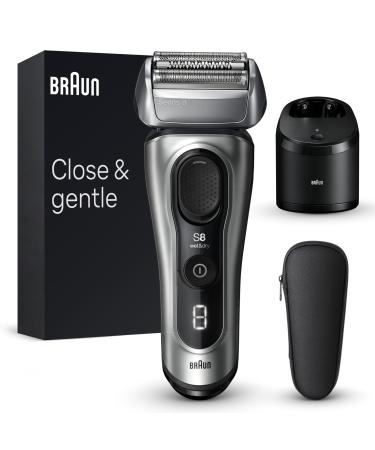 Braun Series 8 Razor men with 4+1 shaving head electric shaver precision long-haired cutter cleaning station 60 min running time wet & dry made in Germany 8567cc silver - Buy Online on GoSupps.com