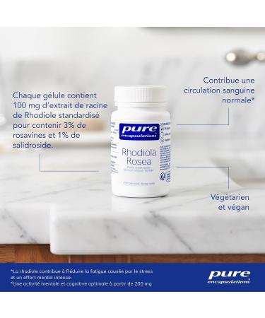 Pure Encapsulations - Rhodiola Rosea - Adaptogene Plant against Stress and Mental Fatigue - 60 Capsule - Buy Online on GoSupps.com
