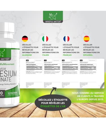 MM Magnesium Bisglycinate | 90 Capsules Magnesium Bisglycinate - 250mg Magnesium Glycinate Per Serving | Magnesium Bisglycinate | Non-GMO Gluten Free Dairy Free | Made in UK - Buy Online on GoSupps.com