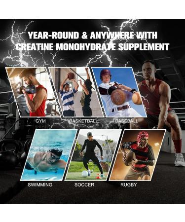 Sugar-Free Creatine Monohydrate Gummies - Chewable Muscle Builder & Strength Supplement with Ashwagandha Magnesium & Zinc - Energy Boost for Men & Women - Buy Online on GoSupps.com