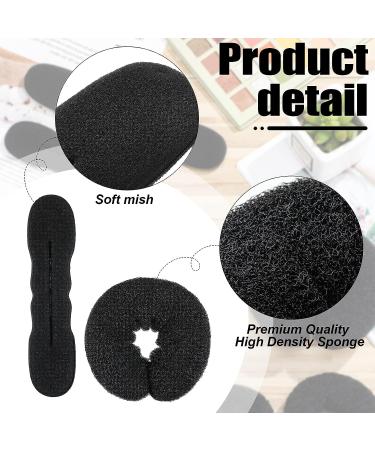 34-Piece Donut Hair Bun Maker Set with Bun Holders, Sponge Foam Buns, Elastic Bands, and Hair Pins for DIY Hairstyles - Buy Online on GoSupps.com