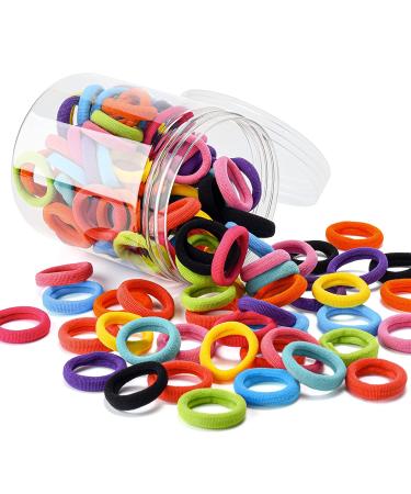 100 Pcs Seamless Cotton Baby Hair Ties for Girls - Multicolor Toddler Hair Elastics Ponytail Holders (10 Colors) - Buy Online on GoSupps.com