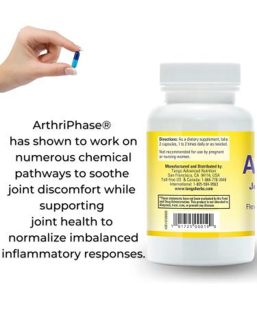 Tango ArthriPhase Natural Herbal Joint Relief Supplement for Soothing Discomfort and Improving Joint Health (60 Capsules) - Buy Online on GoSupps.com