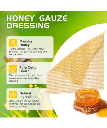 Manuka Honey Gauze Dressing - 2x2 Pack of 10 | Wound Care Bandages for Cuts Scalds & Burns | Premium Wound Dressing Products - Buy Online on GoSupps.com