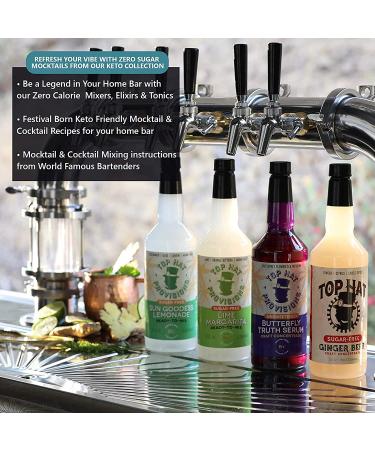 Top Hat Butterfly Truth Serum - Keto-Friendly Zero Calorie Butterfly Tea Infusion - 32oz Unsweetened Blue Tincture for Indigo Cocktails - Buy Online on GoSupps.com