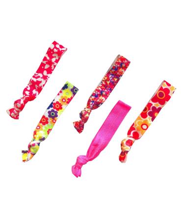 Syleia Hand-Knotted Hair Ties Set - 100 Pieces for All Hair Types | No Crease, Printed & Solid Colors - Buy Online on GoSupps.com