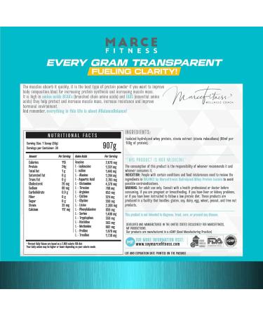 Buy Hydrolyzed Whey Protein Unflavored 2 Pound by MarceFitness | Premium Quality & Fast International Shipping - Buy Online on GoSupps.com