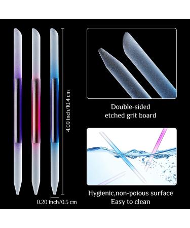 6-Piece Glass Cuticle Pusher & Nail File Set - Yellow, Orange, Blue, Green, Pink, Purple - Buy Online on GoSupps.com